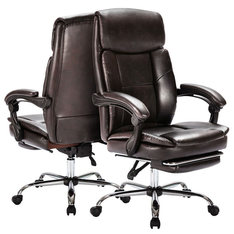 Inbox Zero Big And Tall Reclining Office Chair High Back Executive Computer Desk Chair With